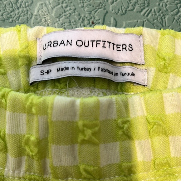 Lime green gingham bike shorts - Picture 2 of 2